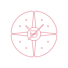 Objects Wall Clocks Nelson Petal Clock Tracing Svg Vector, Free Vectors File